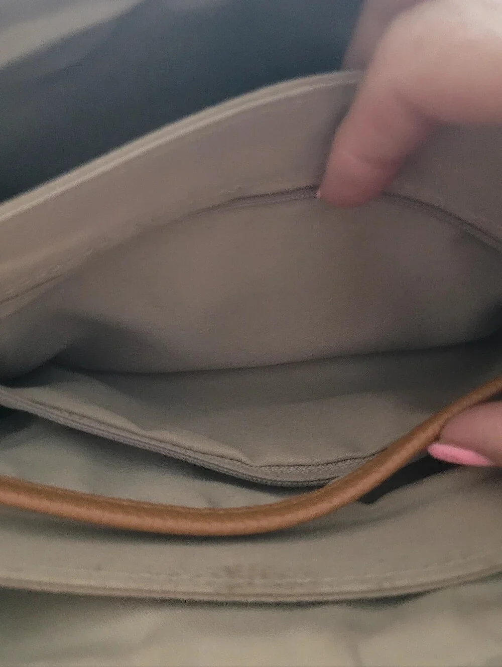 Nanette Lepore Brown and Tan Monogram Crossbody with Gold Chain Accent 10x7